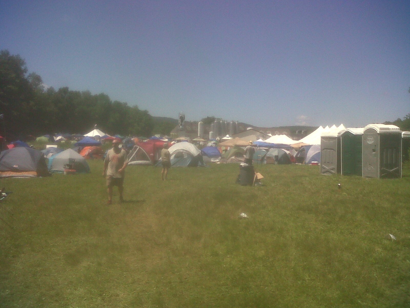 Belgium Comes to Cooperstown campground at Ommegang Brewery, 2011, showing festival tents and attendees on grass field